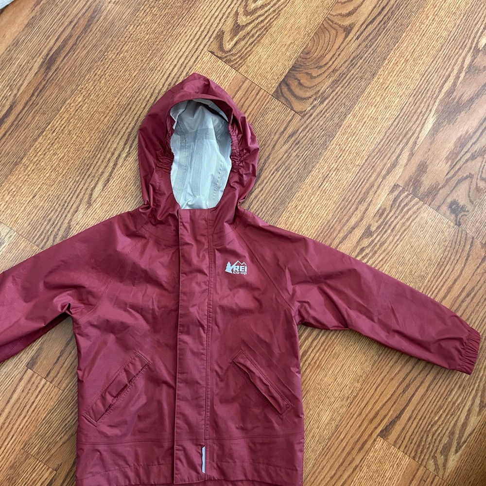 REI Burgundy Rain Jacket toddler